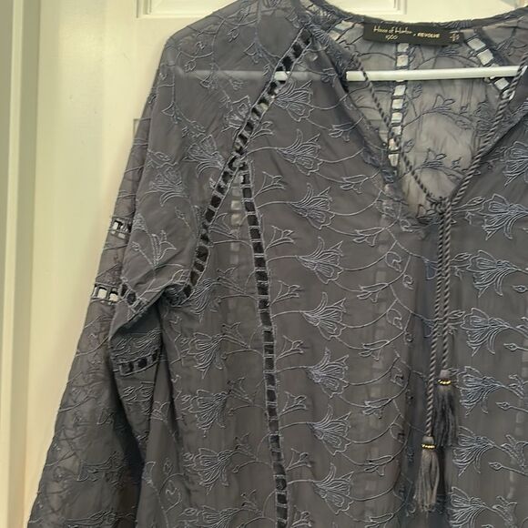 House of Harlow 1960 x  revolve top gray lace, cut out size oversized small - Picture 4 of 7